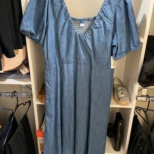 Old Navy Denim Blue Maxi Dress